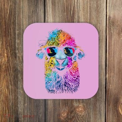 Lama Colorful Cool Alpaca Alpacalover Coaster