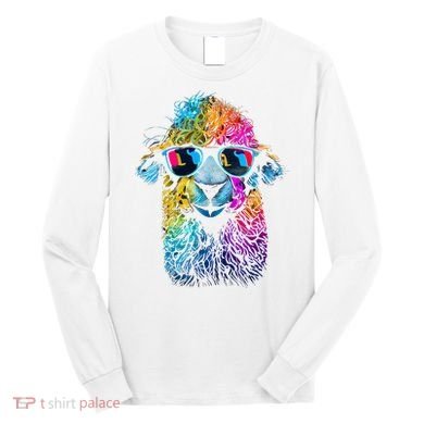 Lama Colorful Cool Alpaca Alpacalover Long Sleeve Shirt