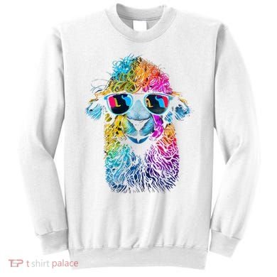 Lama Colorful Cool Alpaca Alpacalover Sweatshirt