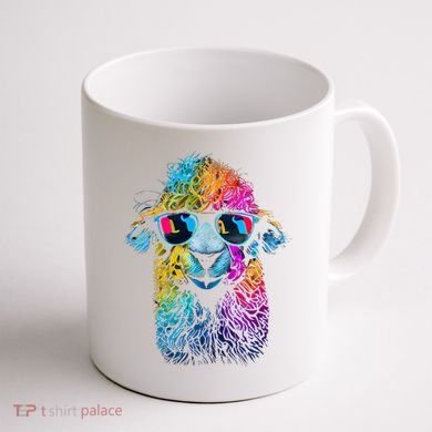 Lama Colorful Cool Alpaca Alpacalover Coffee Mug back