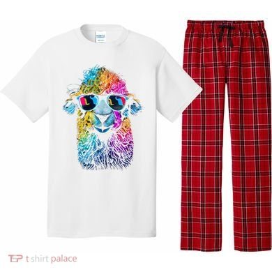 Lama Colorful Cool Alpaca Alpacalover Pajama Set