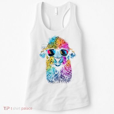 Lama Colorful Cool Alpaca Alpacalover Women's Tank Top
