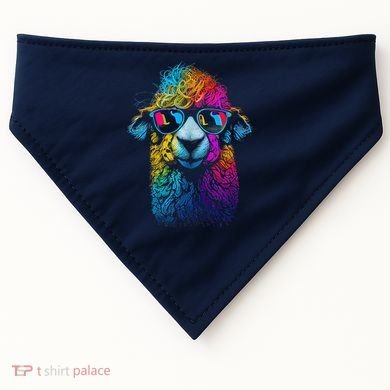 Lama Colorful Cool Alpaca Alpacalover USA-Made Doggie Bandana