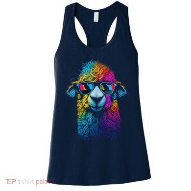 Lama Colorful Cool Alpaca Alpacalover Women's Tank Top