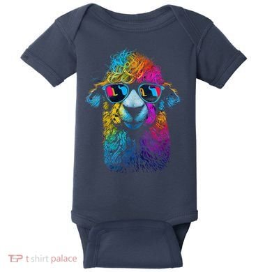 Lama Colorful Cool Alpaca Alpacalover Baby Bodysuit
