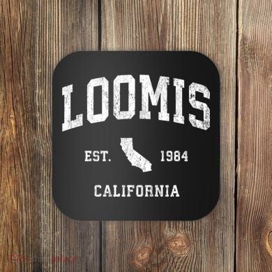 Loomis California Ca Vintage Athletic Coaster