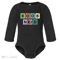 Lactation Consultant Counselor Boob Nerd Baby Long Sleeve Bodysuit thumb 0