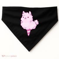 Llama Cotton Candy USA-Made Doggie Bandana thumb 0