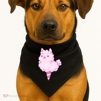 Llama Cotton Candy USA-Made Doggie Bandana thumb 1