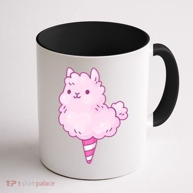 Llama Cotton Candy Coffee Mug back