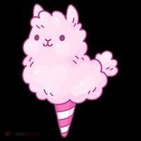 Llama Cotton Candy Ornament thumb 1