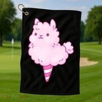 Llama Cotton Candy Golf Towel thumb 1