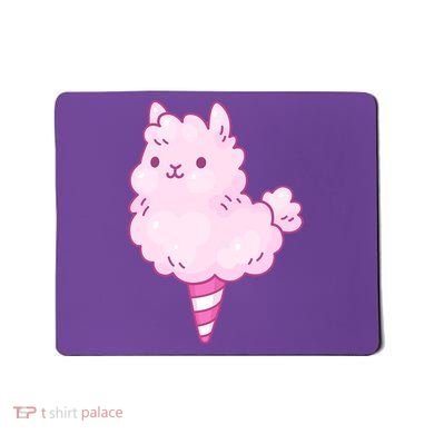 Llama Cotton Candy Mousepad