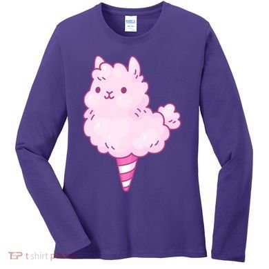 Llama Cotton Candy Women's Long Sleeve Shirt