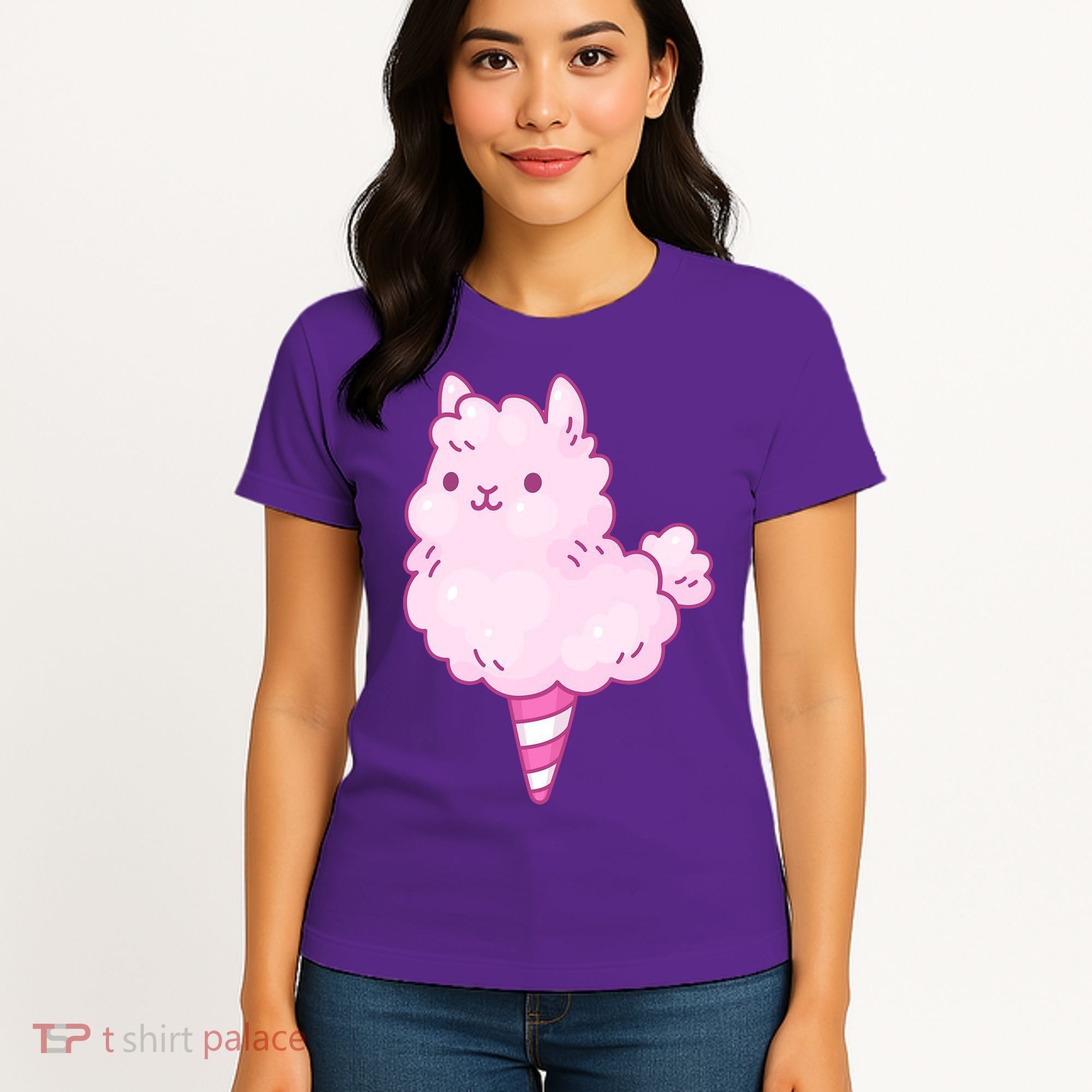 Llama Cotton Candy Women's T-Shirt