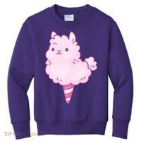 Llama Cotton Candy Kids Sweatshirt thumb 0