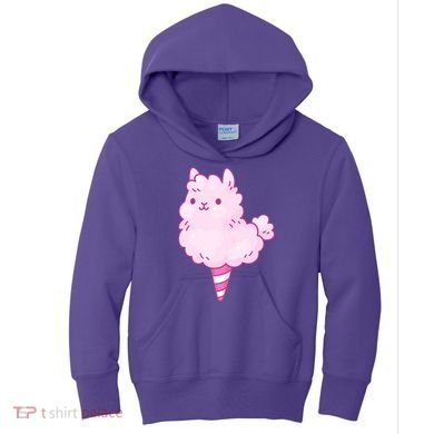 Llama Cotton Candy Kids Hoodie