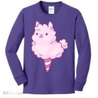 Llama Cotton Candy Kids Long Sleeve Shirt thumb 0