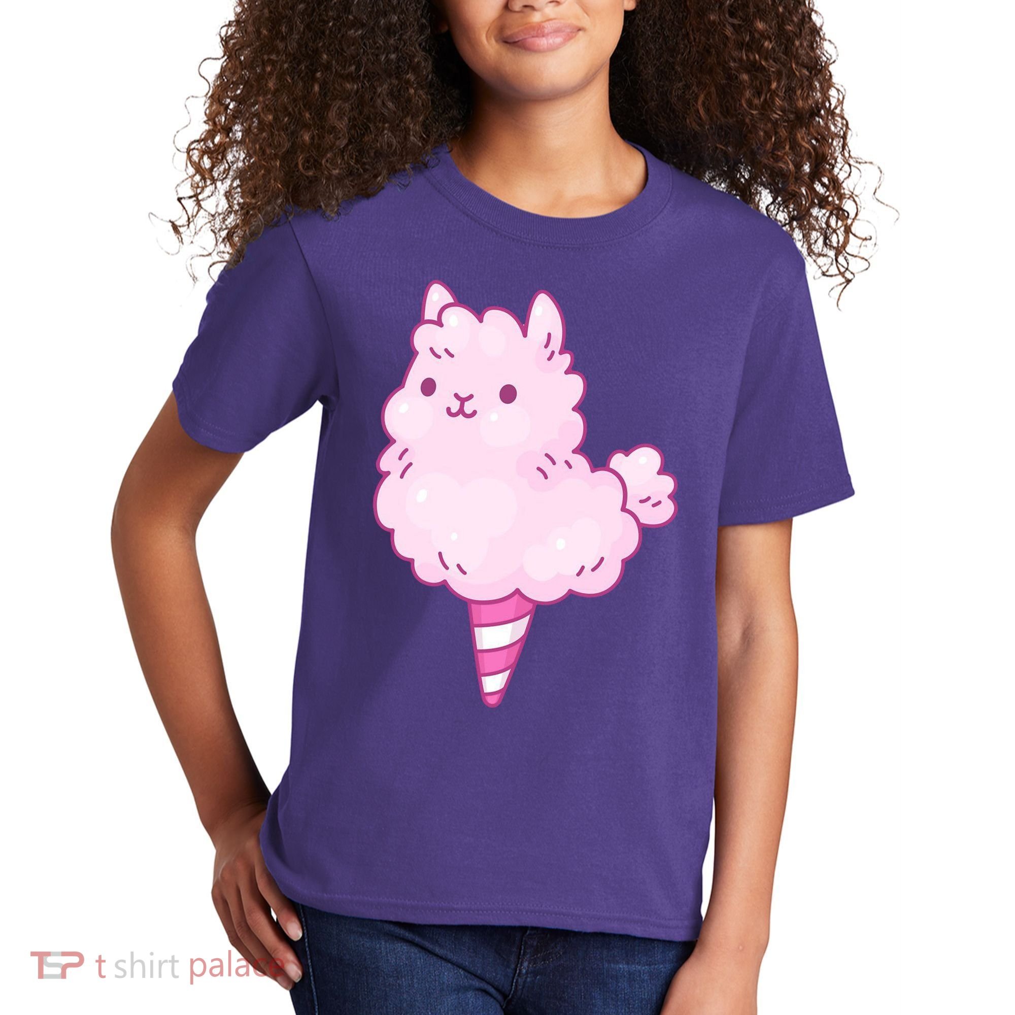 Llama Cotton Candy Kids T-Shirt