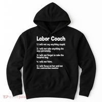 Labor Coach Expecting Dad Rules Papa Funny Baby Hoodie thumb 0