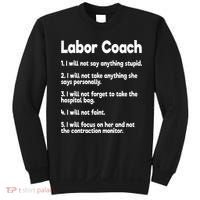 Labor Coach Expecting Dad Rules Papa Funny Baby Sweatshirt thumb 0