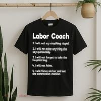 Labor Coach Expecting Dad Rules Papa Funny Baby T-Shirt thumb 2