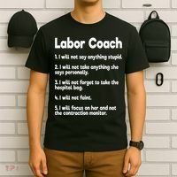 Labor Coach Expecting Dad Rules Papa Funny Baby T-Shirt thumb 6