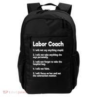 Labor Coach Expecting Dad Rules Papa Funny Baby Backpack thumb 0