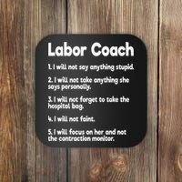 Labor Coach Expecting Dad Rules Papa Funny Baby Coaster thumb 0
