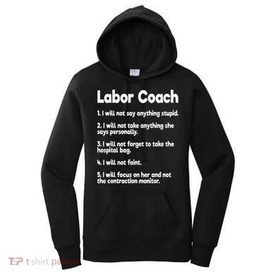 Labor Coach Expecting Dad Rules Papa Funny Baby Women's Hoodie