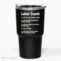 Labor Coach Expecting Dad Rules Papa Funny Baby Tumbler thumb 0