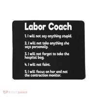 Labor Coach Expecting Dad Rules Papa Funny Baby Mousepad thumb 0