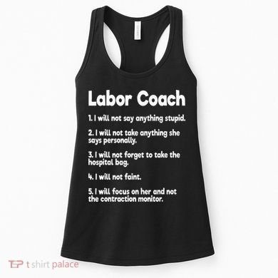 Labor Coach Expecting Dad Rules Papa Funny Baby Women's Tank Top