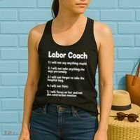 Labor Coach Expecting Dad Rules Papa Funny Baby Women's Tank Top thumb 2
