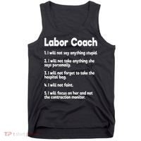 Labor Coach Expecting Dad Rules Papa Funny Baby Tank Top thumb 0