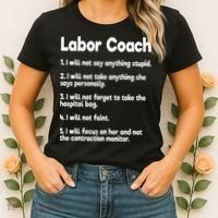 Labor Coach Expecting Dad Rules Papa Funny Baby Women's T-Shirt thumb 2