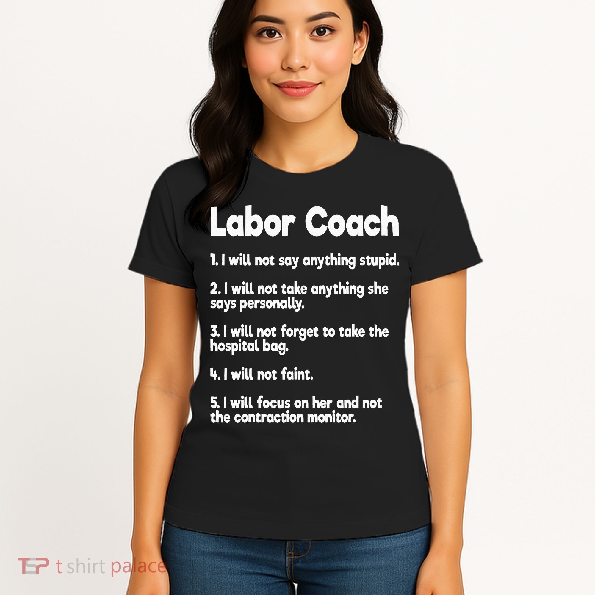 Labor Coach Expecting Dad Rules Papa Funny Baby Women's T-Shirt