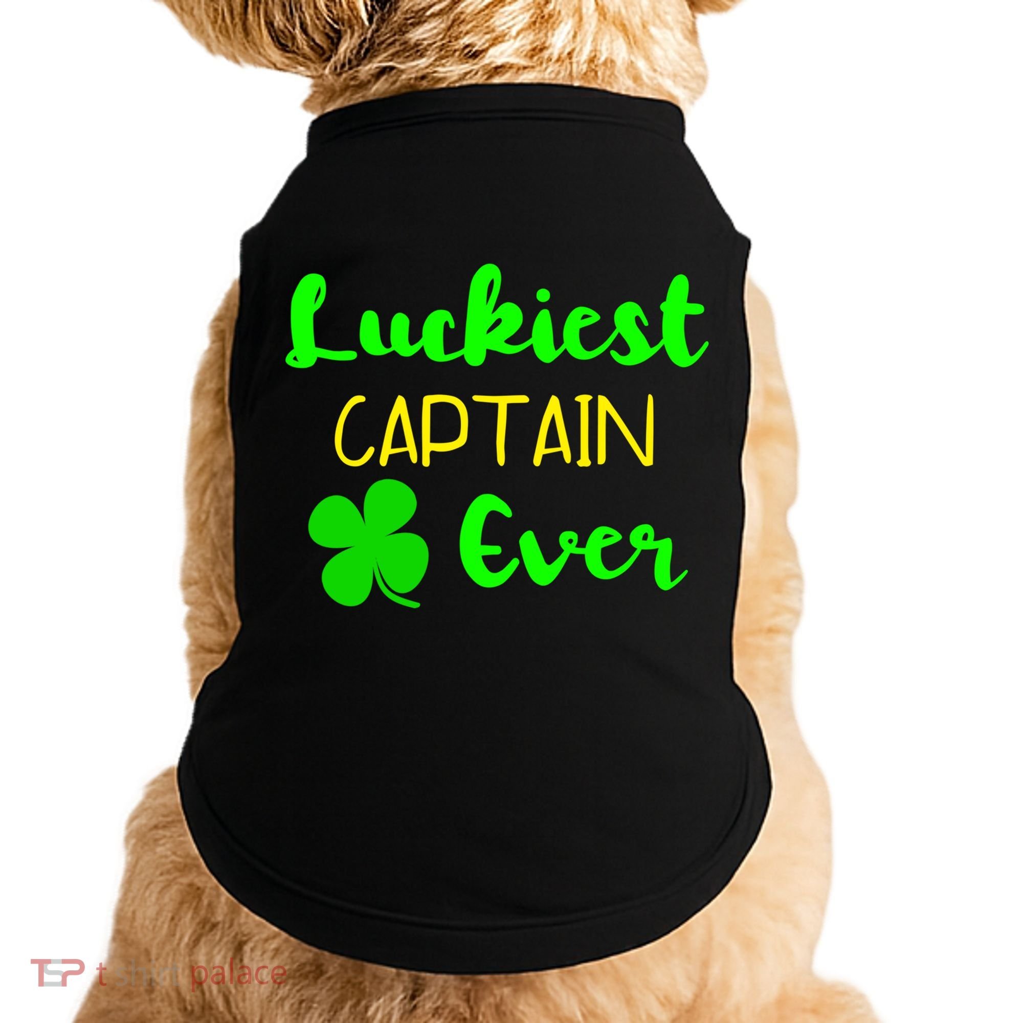 Luckiest Captain Ever St Patrick's Day Irish Boat Boating Cute Gift Doggie Tank
