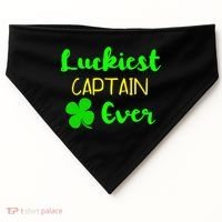 Luckiest Captain Ever St Patrick's Day Irish Boat Boating Cute Gift USA-Made Doggie Bandana thumb 0