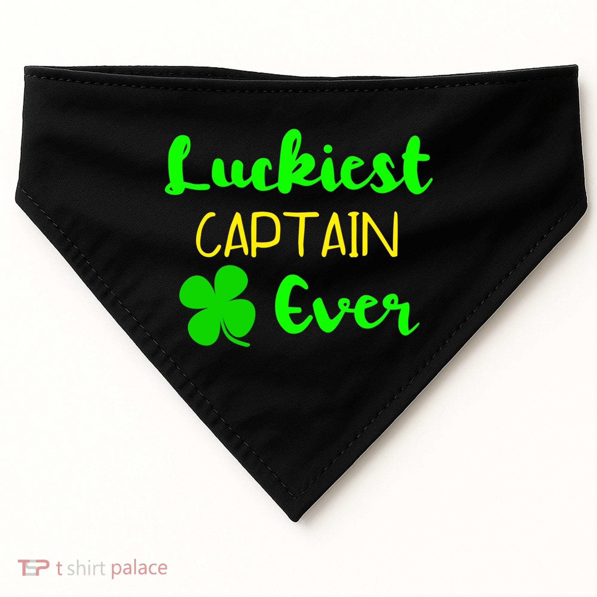 Luckiest Captain Ever St Patrick's Day Irish Boat Boating Cute Gift USA-Made Doggie Bandana
