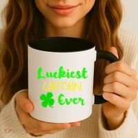 Luckiest Captain Ever St Patrick's Day Irish Boat Boating Cute Gift Coffee Mug thumb 3