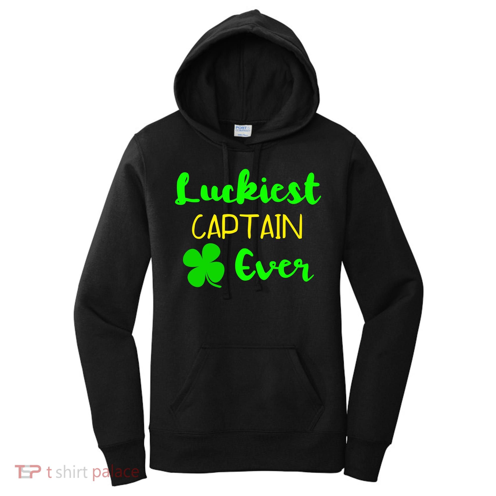 Luckiest Captain Ever St Patrick's Day Irish Boat Boating Cute Gift Women's Hoodie