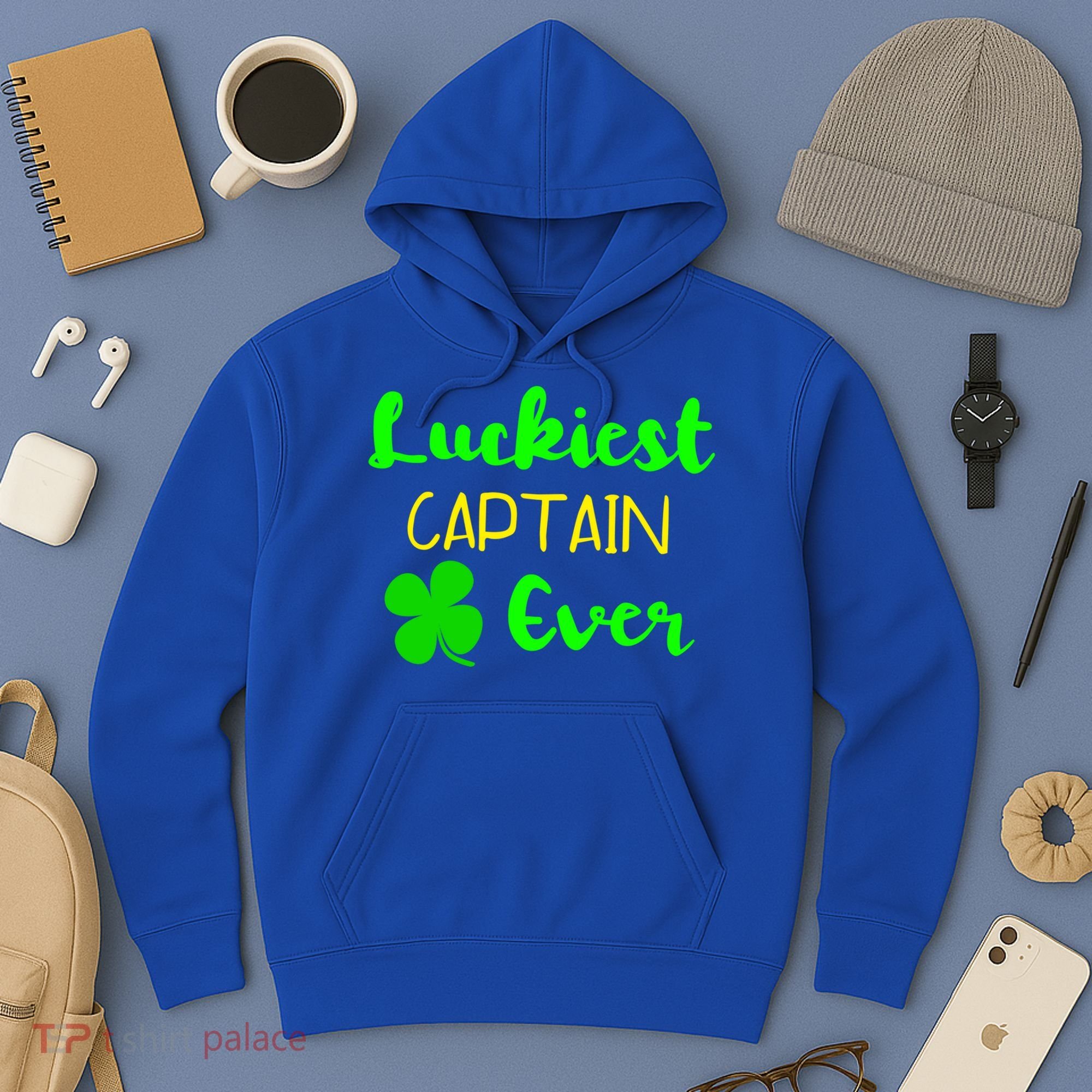 Luckiest Captain Ever St Patrick's Day Irish Boat Boating Cute Gift Hoodie