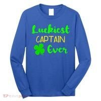 Luckiest Captain Ever St Patrick's Day Irish Boat Boating Cute Gift Long Sleeve Shirt thumb 0
