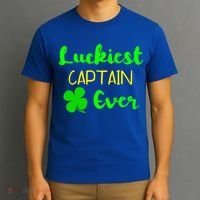 Luckiest Captain Ever St Patrick's Day Irish Boat Boating Cute Gift T-Shirt thumb 3