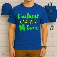 Luckiest Captain Ever St Patrick's Day Irish Boat Boating Cute Gift T-Shirt thumb 6