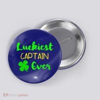 Luckiest Captain Ever St Patrick's Day Irish Boat Boating Cute Gift Button thumb 0