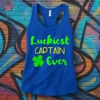 Luckiest Captain Ever St Patrick's Day Irish Boat Boating Cute Gift Women's Tank Top thumb 3