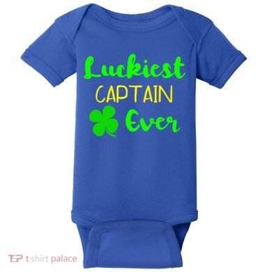 Luckiest Captain Ever St Patrick's Day Irish Boat Boating Cute Gift Baby Bodysuit