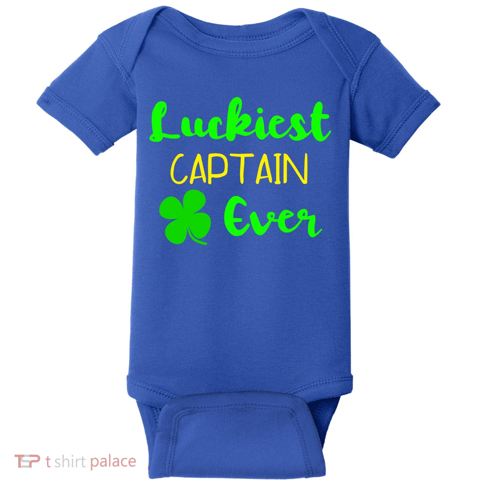 Luckiest Captain Ever St Patrick's Day Irish Boat Boating Cute Gift Baby Bodysuit